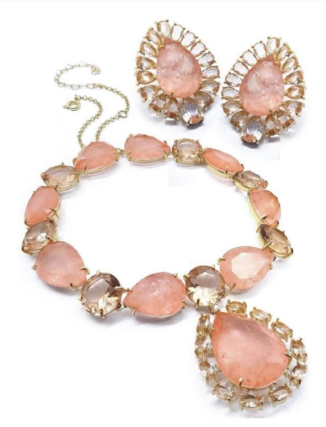 Coral Gemstone Set