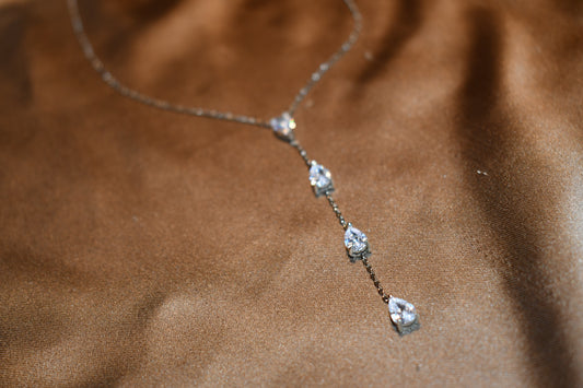 Crystal Pear Cut Necklace