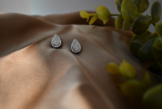 Pear Cut Studded Earrings